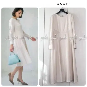 ANAYI 트리아세테이트 새틴 플레어 원피스 38