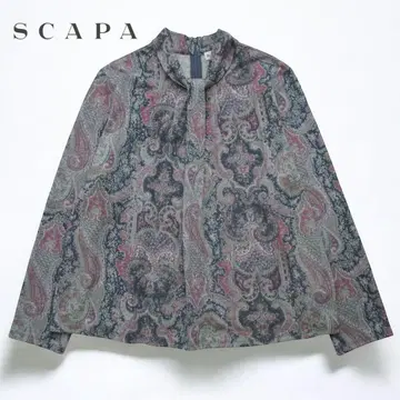 빅 사이즈 44 SCAPA 스캐파 오리엔탈 패턴 울 니트