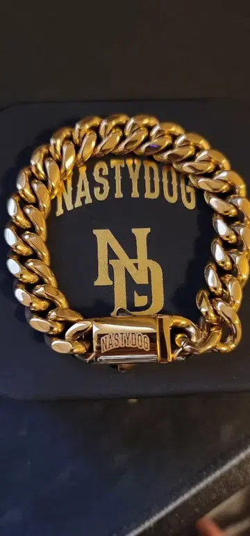 NASTYDOG 골드 체인 팔찌 21CM