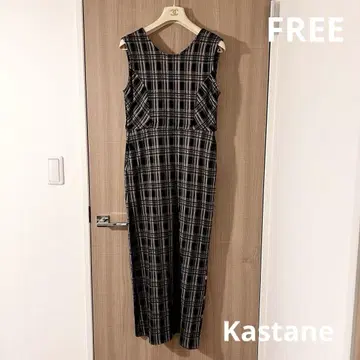 Kastane 카스타네 타탄 체크 슬리브리스 원피스