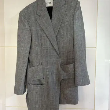 RECTO 체크 무늬 테일러드 자켓