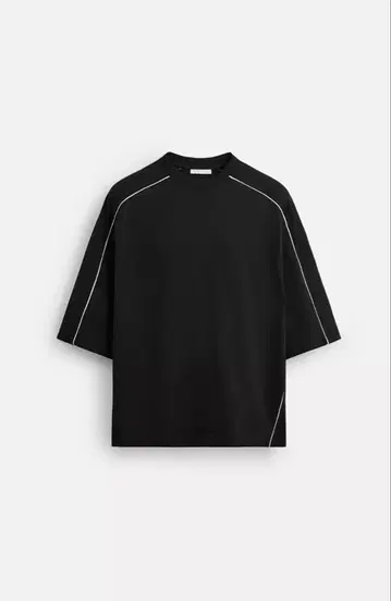 ZARA 대비 트리밍 스웨트 셔츠