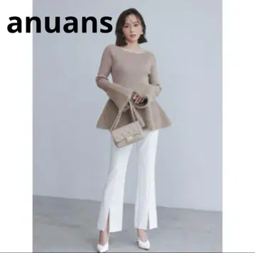 아뉴앙스 프론트 슬릿 팬츠 아이보리 XS 2024 가을/겨울