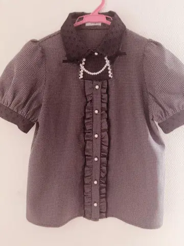 팔엘프 하운드투스 체크 블라우스 / 지뢰계 양산형