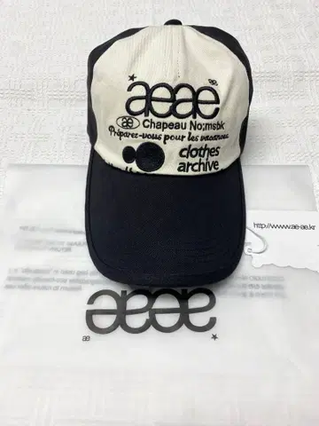 [ 미사용 ] aeae 캡 블랙x화이트