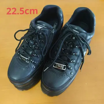 요스케 YOSUKE 통굽 스니커즈 블랙 22.5cm