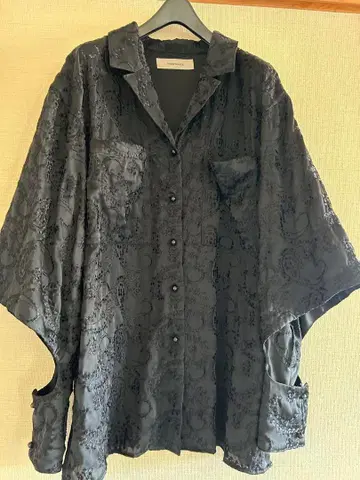 최종 가격 인하 FUMIE TANAKA 오픈 카라 셔츠 오픈 칼라 셔츠