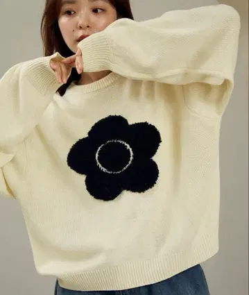 MARY QUANT x PUBLUX/마리콴트 플라워 모티브 니트