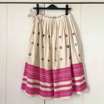 거울 자수 빈티지 스커트 민족 의상 인도 앤티크 구제 의류