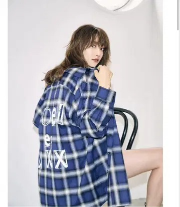 COEL godselectionxxx 체크 셔츠 블루