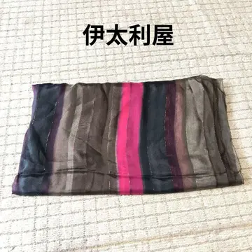 이타리야 LA MODA GOJI 그라데이션 스트라이프 스톨 실크