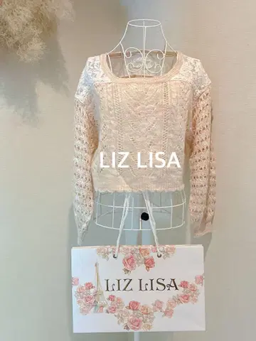 리즈리사 LIZ LISA 레이스 크롭 니트