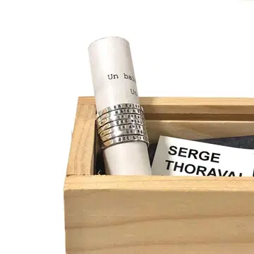 SERGE THORAVAL 세르주 트라발 7연 반지 실버 접