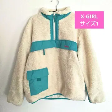 X GIRL 플리스 하프 지퍼