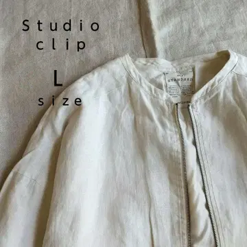 studioclip 린넨 100% 블루종 네스트로브