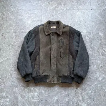 AREZZO 쇼트 기장 가죽 자켓 플리스 해링턴 드리즐러