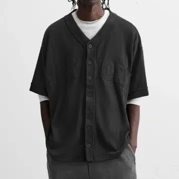 베이스볼 T셔츠 L (JP L)|블랙 자라