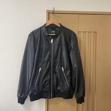 ZARA 블랙 가죽 자켓 M