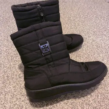 스노우 부츠 블랙 23cm 23.5cm 방한 방수 귀여운 숏부츠