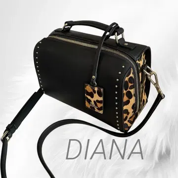DIANA 송치 레오파드 2way 숄더백 핸드백 블랙