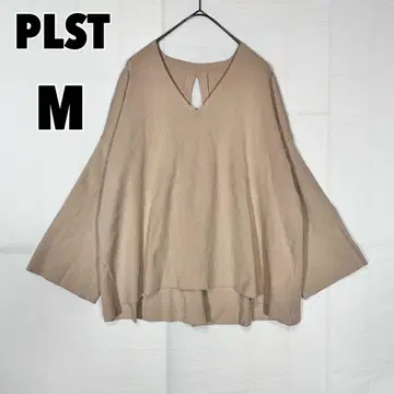 PLST (M) 소프트 레이온 V넥 플레어 슬리브 니트