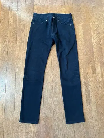 LACOSTE 라코스테 속기모 슬림핏 데님 팬츠 네이비