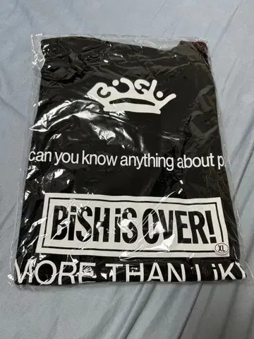 BISH IS OVER! T셔츠 XL사이즈 블랙 미사용