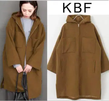 KBF 후드 부착 코트 카멜