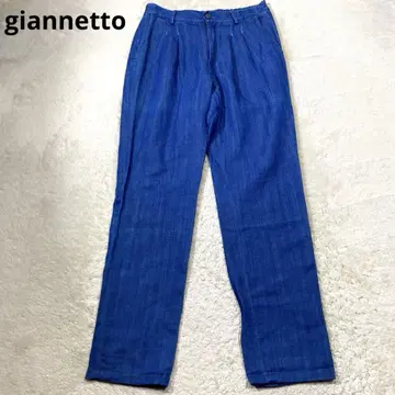 giannetto 잔네토 린넨 팬츠 블루 46