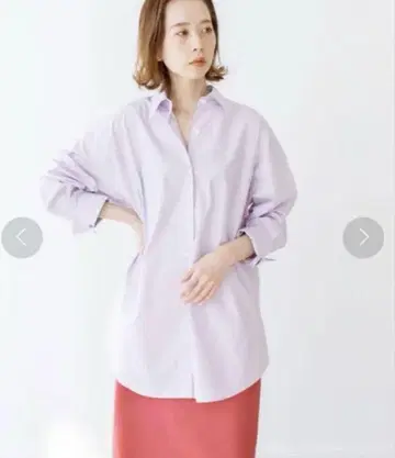 [ 새상품급 ] IENA 실리콘 와셔 코튼 셔츠 퍼플