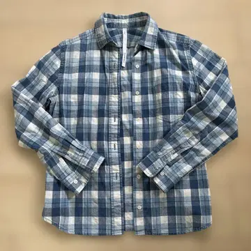 Spick & Span 블루 계열 체크 긴팔 셔츠