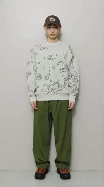 [bal] JACQUARD COTTON CREWNECK SWEATER