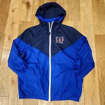 새상품급 GAP 후드 부착 나일론 자켓 블루 네이비 S