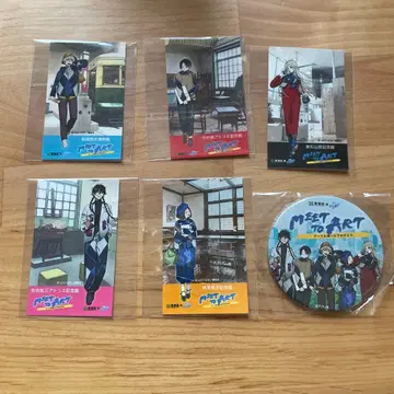 신주쿠 블루 피리오드 MEET TO ART 스티커 5개 캔뱃지