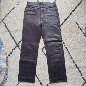 Lee 90s 가죽 팬츠 브라운