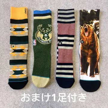 STANCE 스탠스 삭스 양말 4족 세트 + 덤 1족 포함 남녀 공용