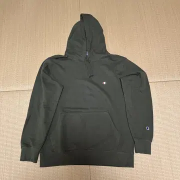 Champion 후드티 원포인트 로고 XXL 올리브