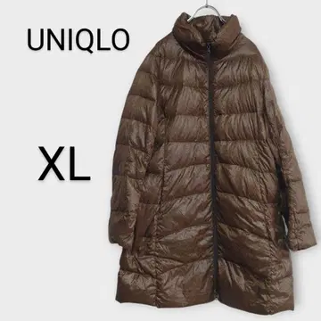 유니클로 울트라 라이트 다운 코트 롱 자켓 [ XL ] 브라운
