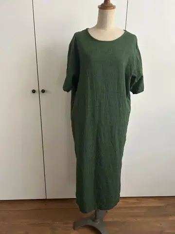 얀마 산업 아이즈미멘 반팔 원피스 yamma 그린