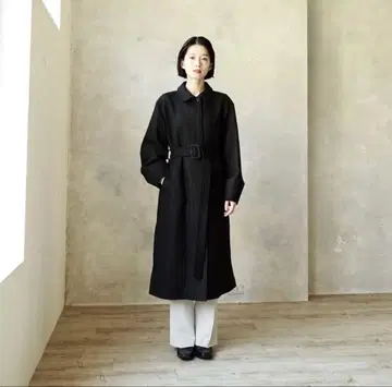 foufou side slit belted coat
