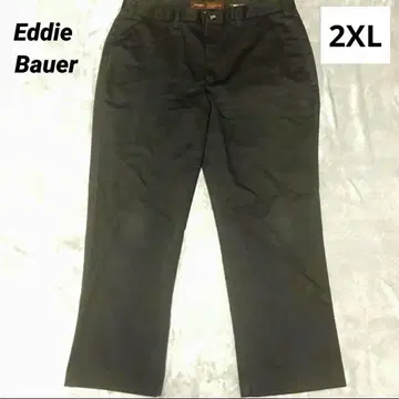 Eddie Bauer 스트레이트 핏 치노 팬츠 다크 브라운 2XL