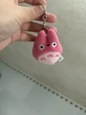 토토로 봉제 인형 키링 핑크 약 6cm