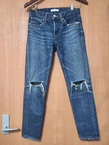 MOUSSY 데님 데미지 데님 스트레이트 데님
