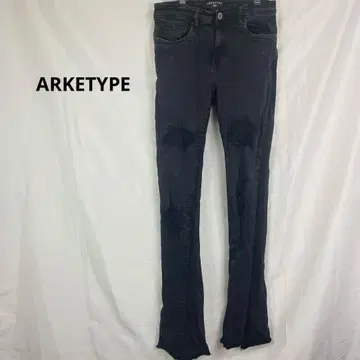 ARKETYPE 데미지 진 스키니 데님 블랙 [ M ] 컷오프