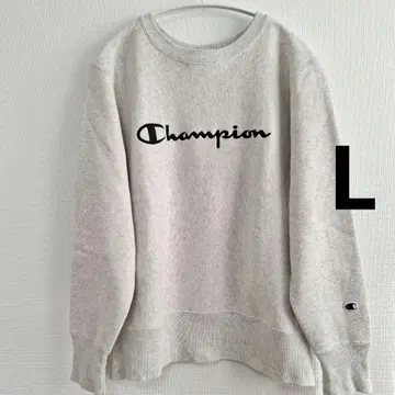 챔피온 리버스 위브 파랑 택 맨투맨 L 속기모 그레이