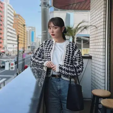 CLANE 클라네 VINTAGE TAPE HAND KNITCARDIGAN