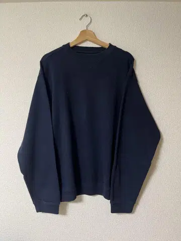 Eddie Bauer cotton knit sweater navy