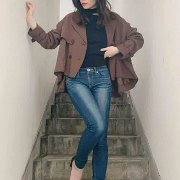 제이다 트렌치코트 후드티 아우터