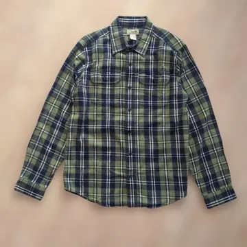 [ L 사이즈 ] L.L.Bean 긴팔 셔츠 네이비 그린 체크