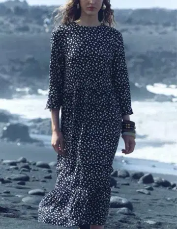 [ ZARA ] ZW COLLECTION 프린트 롱 원피스 S 사이즈